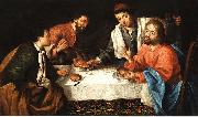 Pier Leone Ghezzi Emmaus, Christ breaking bread Spain oil painting artist